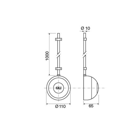 PULSANTE PNEUMATICO ESTERNO CROMATO