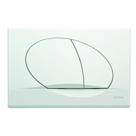 PLACCA OVATE DOPPIO SCARICO BIANCA