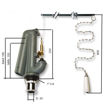 BATTERIA C/CATENA PER CASSETTA