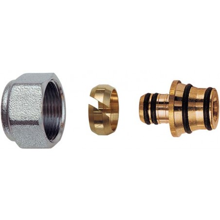 ADATTATORE TUBO MULTISTRATO 14x2 CALOTTA CROMATA