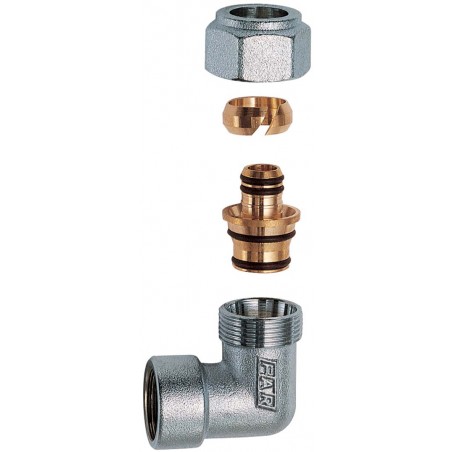 GOMITO F  1'  RAME CROMATO ADATTATORE MULTISTRATO D. 26