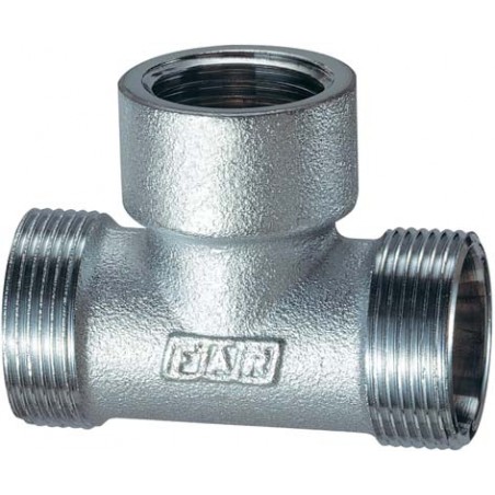 RACC. A 'T' 2 MONOCONI F 1/2' X 18 GOMMA CROMATO