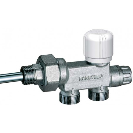 VALVOLA MONOTUBO TERMOSTATIZZABILE 1' C/BOCCHETTONE DX SONDA D. 12