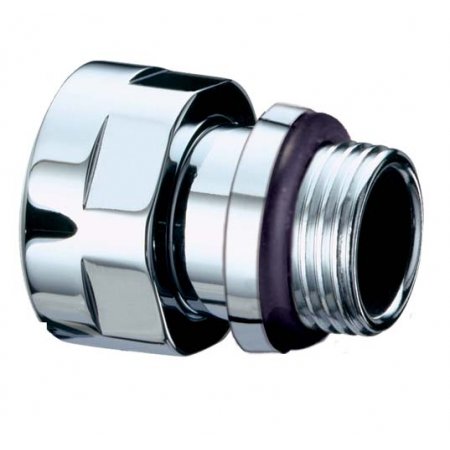 CODOLO 3/8' CROMATO COMPLETO DI  GHIERA E GUARNIZIONE SERIE TOP